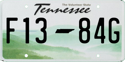 TN license plate F1384G
