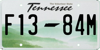 TN license plate F1384M