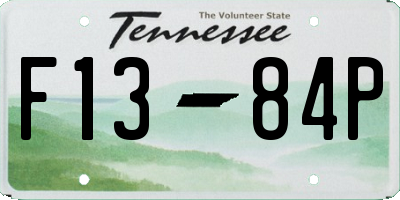 TN license plate F1384P