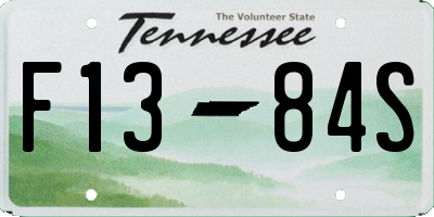 TN license plate F1384S