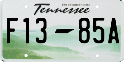 TN license plate F1385A
