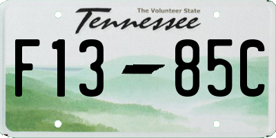 TN license plate F1385C
