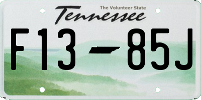 TN license plate F1385J