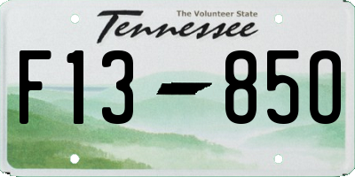 TN license plate F1385O