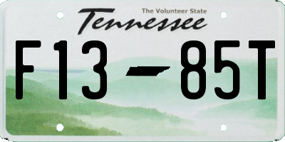 TN license plate F1385T