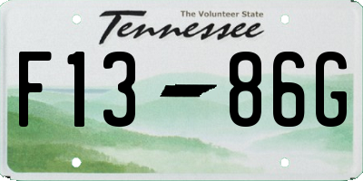 TN license plate F1386G