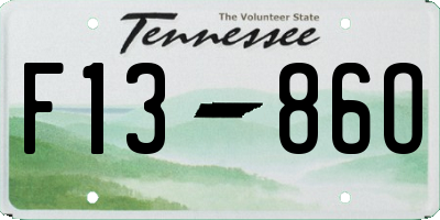 TN license plate F1386O