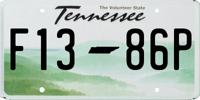 TN license plate F1386P