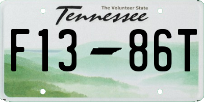 TN license plate F1386T