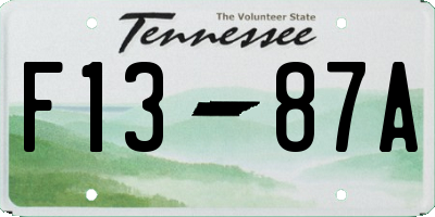 TN license plate F1387A