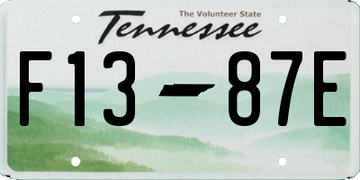 TN license plate F1387E