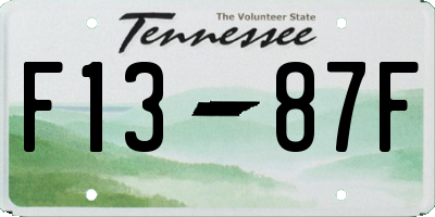 TN license plate F1387F
