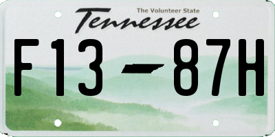 TN license plate F1387H