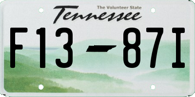 TN license plate F1387I
