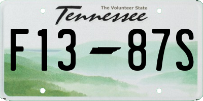 TN license plate F1387S
