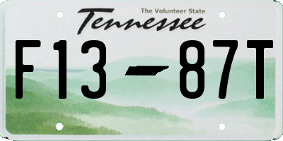 TN license plate F1387T