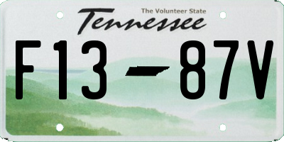 TN license plate F1387V