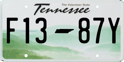 TN license plate F1387Y
