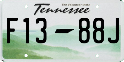 TN license plate F1388J