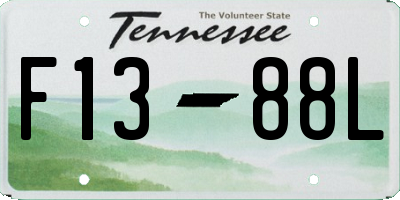 TN license plate F1388L