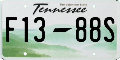 TN license plate F1388S