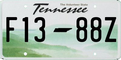 TN license plate F1388Z