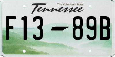 TN license plate F1389B