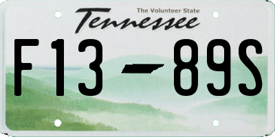 TN license plate F1389S