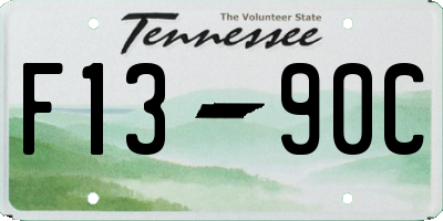 TN license plate F1390C