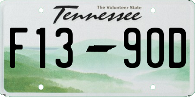 TN license plate F1390D