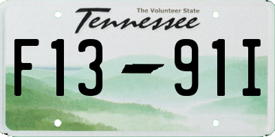 TN license plate F1391I