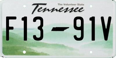 TN license plate F1391V