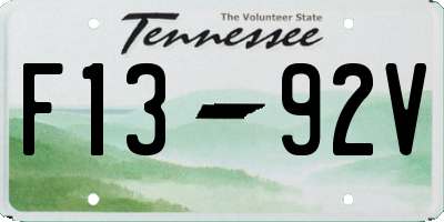 TN license plate F1392V