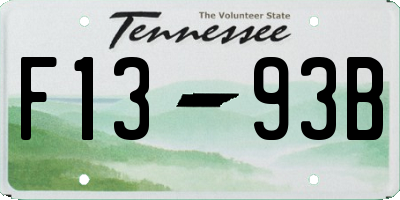 TN license plate F1393B