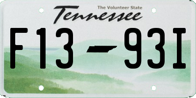 TN license plate F1393I