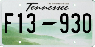 TN license plate F1393O