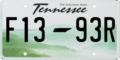 TN license plate F1393R