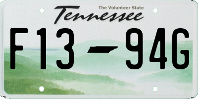 TN license plate F1394G