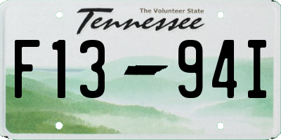 TN license plate F1394I