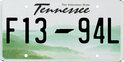 TN license plate F1394L