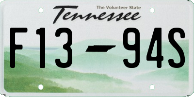 TN license plate F1394S