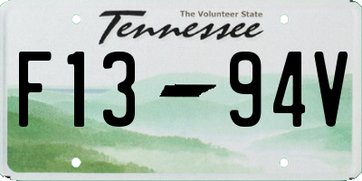 TN license plate F1394V