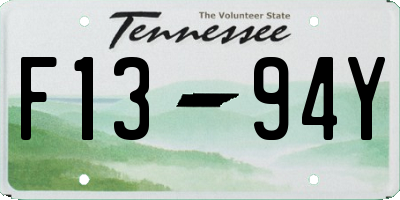 TN license plate F1394Y