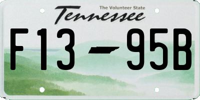 TN license plate F1395B