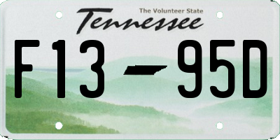 TN license plate F1395D