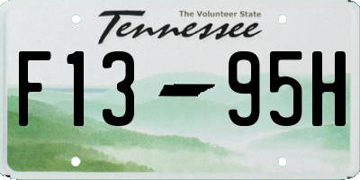 TN license plate F1395H
