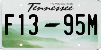 TN license plate F1395M