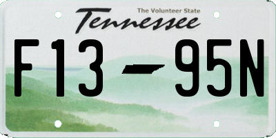 TN license plate F1395N