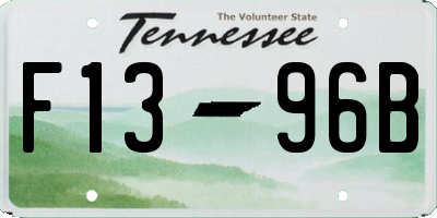 TN license plate F1396B