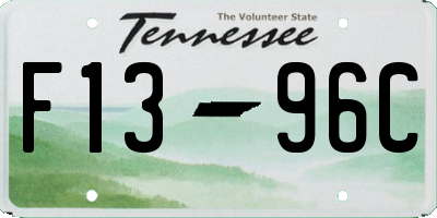 TN license plate F1396C